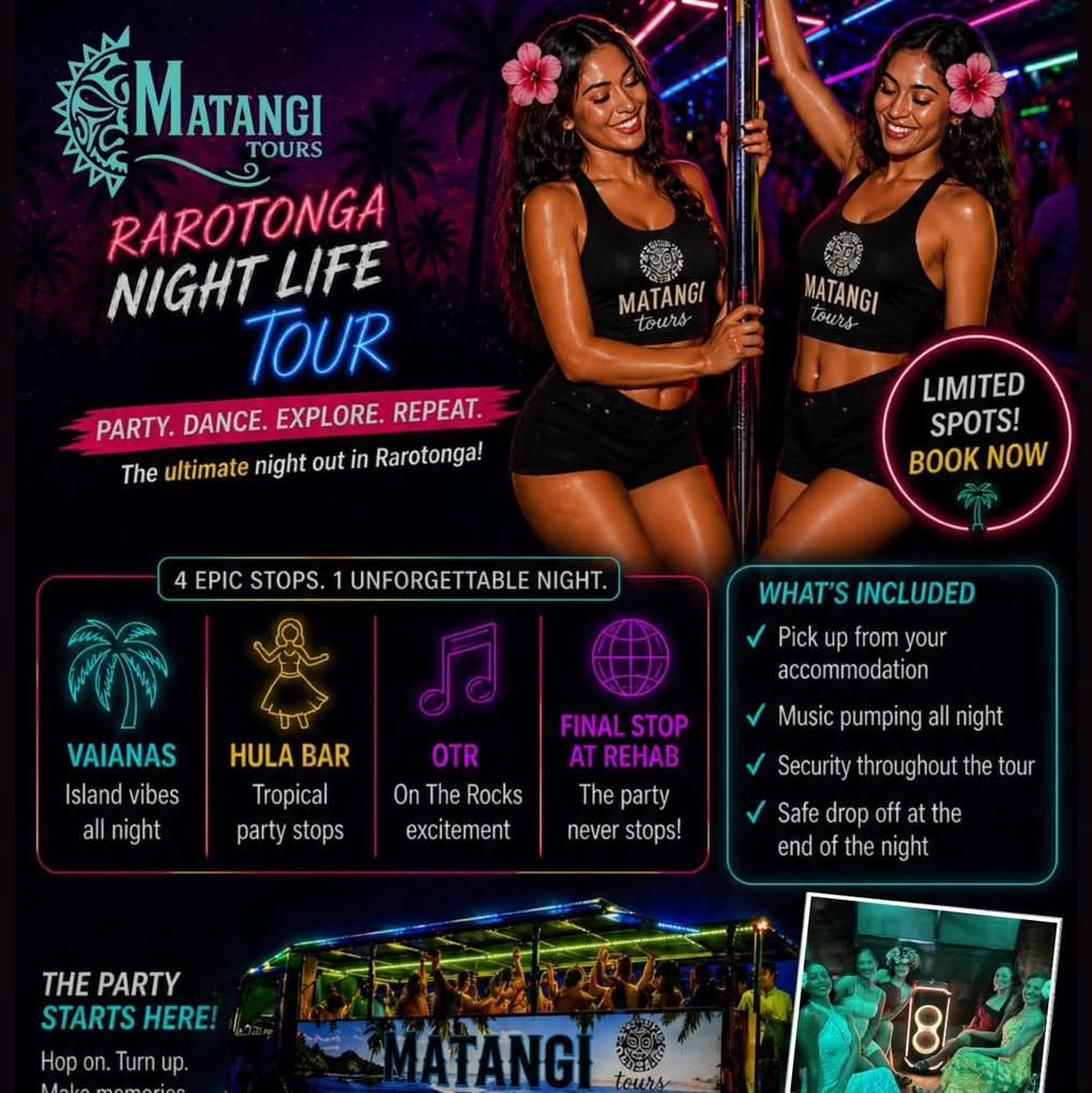 Matangi Rarotonga Night Life Tour flyer